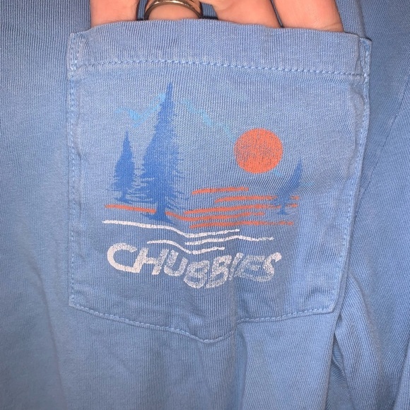 Chubbies Men’s Light Blue Weekend Long Sleeve Crewneck Tee Size Large - Picture 4 of 5